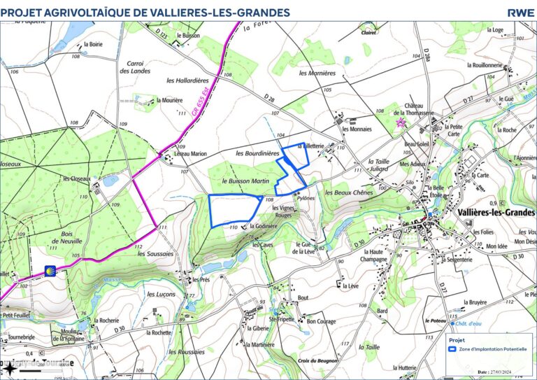 Carte d'implantation du projet